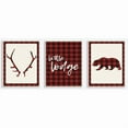thumbnail image 2 of The Kids Room by Stupell Little Lodge Antler Bear Plaid 3pc Wall Plaque Art Set, 10 x 0.5 x 15, 2 of 4