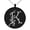 Black, variant on Stainless Steel Letter K Initial Floral Monogram Engraved Small Medallion Circle Charm Pendant Necklace