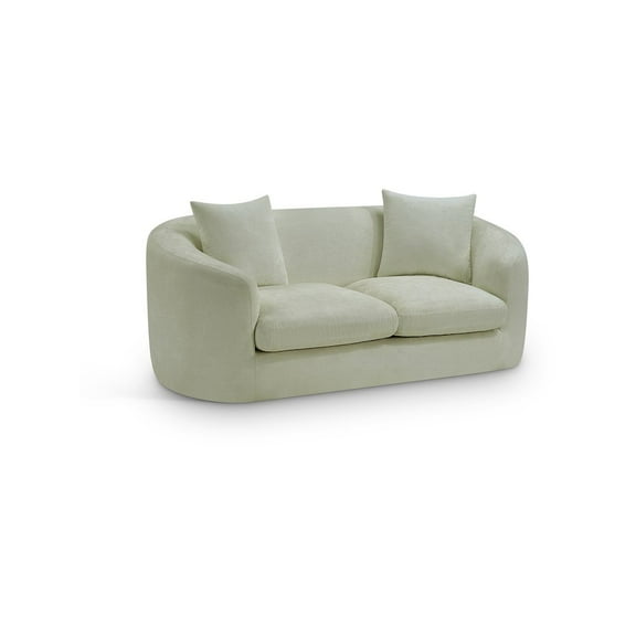 Meridian Furniture Penelope Mint Chenille Fabric Loveseat