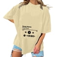 thumbnail image 2 of Shinyii Women's DIY Customization Name Photo Top T-shirt Crew Neck Short Sleeve T shirt, 2 of 4