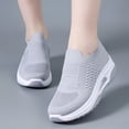 thumbnail image 5 of GUOBIOZIY Women's Walking Shoes Slip-on - Sneakers Ladies Work Mesh Casual Running Jogging Shoes (Grey,7.5), 5 of 5