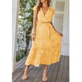 thumbnail image 2 of Vestido Maxivestido Floral Bohemio Amarillo PRETTYGARDEN Talla XX-Large, 2 of 6