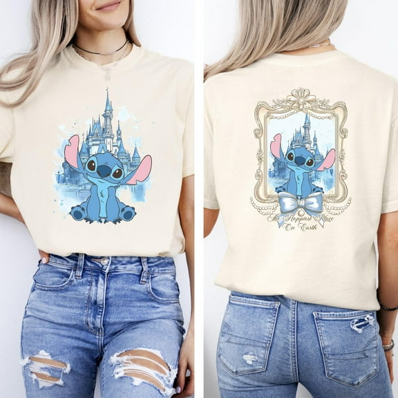 Stitch Castle T-Shirt, Disney Stitch Shirt, T-shirt, Disney Vacation Tee For Women, Cute Park Graphic Gift Shirt