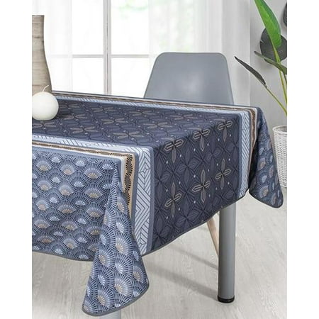 

Grey Kai 100% Polyester Stain Resistant Tablecloth 78 x 59 inch