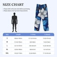 thumbnail image 3 of Mens Pajama Pants, Blue White Floral Elegance Soft Sleep & Lounge Pants for Men, Cuteness Casual PJ Bottoms Pants with Pockets, 3 of 7