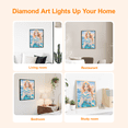 thumbnail image 4 of Special Shape Diamond Art Kits for Adults Beginners, Mermaid's Love Diamond Painting Kit, DIY 3D Partial Round Drill Gem Art Painting Craft, Paint by Diamonds for Wall Art 15.7x19.7in(40x50cm), 4 of 10