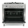 thumbnail image 5 of Cosmo Commercial-Style 36 in. 3.8 cu. ft. Single Oven Dual Fuel Range with 8 Function Convection Oven in Stainless Steel, 5 of 12