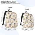 thumbnail image 4 of Balery Peanuts Vintage Canvas Backpack for Men and Women - Large Capacity, Durable Travel Laptop Bag for School, Work, Hiking, and Outdoor Activities-Medium, 4 of 7