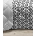 thumbnail image 3 of White Damask Down Alternative Comforter, Retro Styled Continuing Ornamental Graphic Print Along Leafy Motifs, Microfiber Quilt for All Season, 5 Sizes, Charcoal Grey, by Ambesonne, 3 of 3