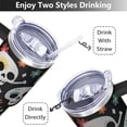 thumbnail image 7 of Halloween Tumbler with Handle 40oz Insulated Stainless Tumbler, Skull Travel Home Office Coffee Cup Water Bottle, 7 of 7
