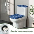 thumbnail image 4 of FORUDESIGNS Daisy Pattern Toilet Lid Cover with Toilet Tank Lid Cover 2 Pcs Portable Fabric Protector for A Lid Toilet Tank, Bathroom Decor Accessories with Elastic Bottom, 4 of 8