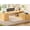 Fluted Oak, variant on SEDETA Farmhouse L Shaped Desk with Storage, 70.9" Home Office Desk with Storage Cabinet and Storage Shelves, L Shaped Computer Desk with Power Outlet for Bedroom, Office, Black & Brown