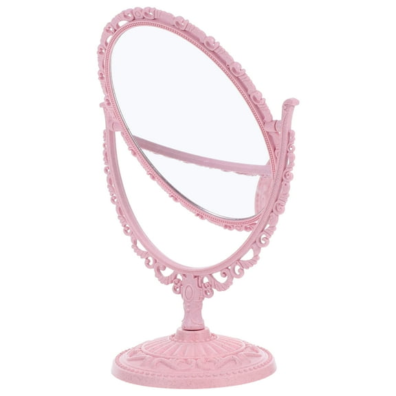 PENIKOKO Cute Desk Mirror Double Sided Plastic for Daily Makeup and Skincare 1Pack
