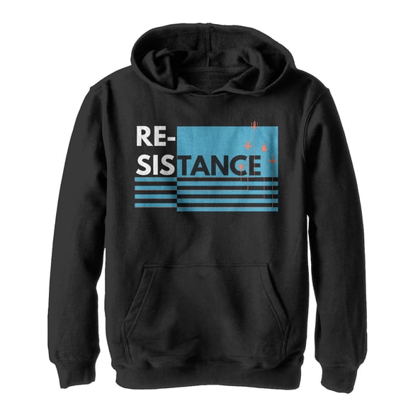 Boy's Star Wars Resistance Modern Stripe  Pull Over Hoodie Black Small