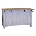 thumbnail image 2 of Benjara Pino 60 Inch Kitchen Island, Mesh Doors, Towel Rack, Barn Doors, White, 2 of 2