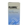 thumbnail image 1 of Flumil Bufenina 75 mg, Difenilpiralina 75 mg, Aminifenazona 2.0 g solución 50 ml, 1 of 3