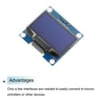 thumbnail image 4 of 1.3inch OLED LCD Screen Module with 4 Pins 128x64 Resolution Display I2C IIC Communication,Blue Display Color, 4 of 6