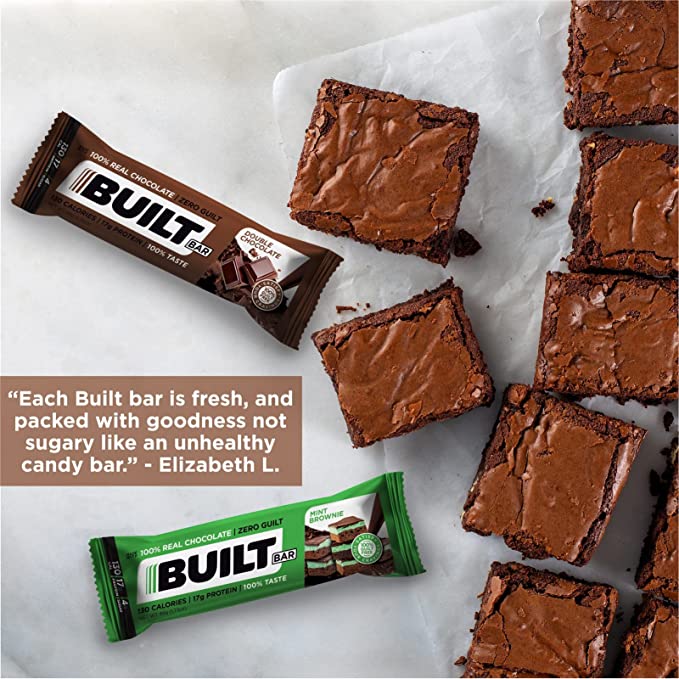BUILT Bar Protein Bar, Gluten Free, Low Sugar, Variety Pack, 12 Bar Box
