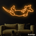 thumbnail image 3 of Craftnamesign Dachshund Dog Neon Sign, Dachshund Dog Decor, Dog Wall Art, 3 of 4