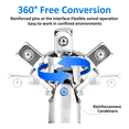 thumbnail image 2 of Juego de conectores de unidad universales, sujetadores de mantenimiento de conectores giratorios de 360 grados, adecuados para modificación de automóviles, 2 of 5