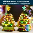 thumbnail image 5 of Joyfy 2 Pcs 7" Small Ceramic Christmas Tree,Prelit Ceramic Christmas Tree with Lights and Top Star,Table Top Christmas Tree Decorations,Holiday Tree, 5 of 8