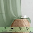 OVZME Crushed Sheer Curtains 72 inch Long 2 Panels Set, Light Filtering