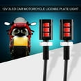 thumbnail image 3 of Pair Of License Plate Light,12V 3LED Universal Car Motorcycle License Number Plate Screw  Light Lamp, 3 of 8