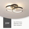 thumbnail image 2 of Luz De Techo Led De 18W Mientras / Cálido / Luz Natural Lámpara De Techo Moderna Lámpara Colgante En Forma De Semicírculo Luz De Techo Regulable Súper Brillante Para El Dormitorio Del Hotel Sala seitruly HA026457-02, 2 of 5