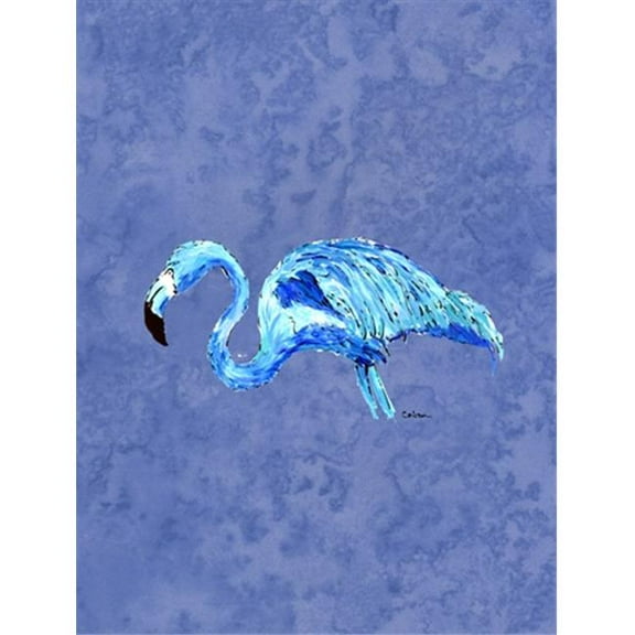 11 x 15 In. Flamingo On Slate Blue Flag, Garden Size