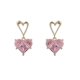 thumbnail image 3 of Pendientes de cristal en forma de corazón estilo dulce para mujer Pendientes ligeros de temperamento Dongdaemun, nueva versión coreana Pendientes para mujer, 3 of 6