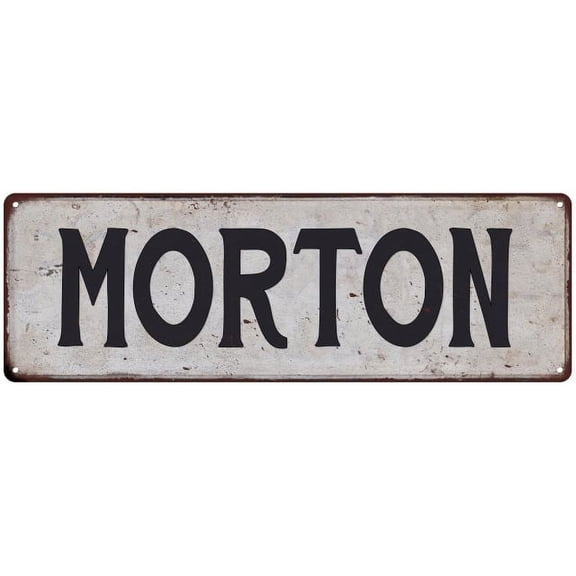 MORTON Vintage Look Gift Rustic Chic Metal Sign 6x18 206180036504