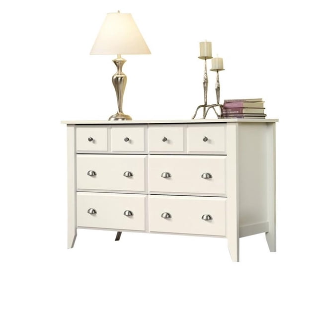 Kingfisher Lane 6 Drawer Dresser in Soft White
