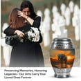 thumbnail image 4 of JAGASY Elephant Unique Urn for Father - Orange Small Urn for Ashes Adult Male & Female - Clouds Sunset River Decorative Urns for Mother - Keepsake Cremation Urns for Mom & Dad - (3 Inch), 4 of 7