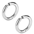 thumbnail image 4 of Pendiente de botón para mujer, sin perforar, con forma de espiral, de acero inoxidable y titanio, dorado, 2,5 x 10, código de producto 63108, dorado, 2,5 x 10, 4 of 5