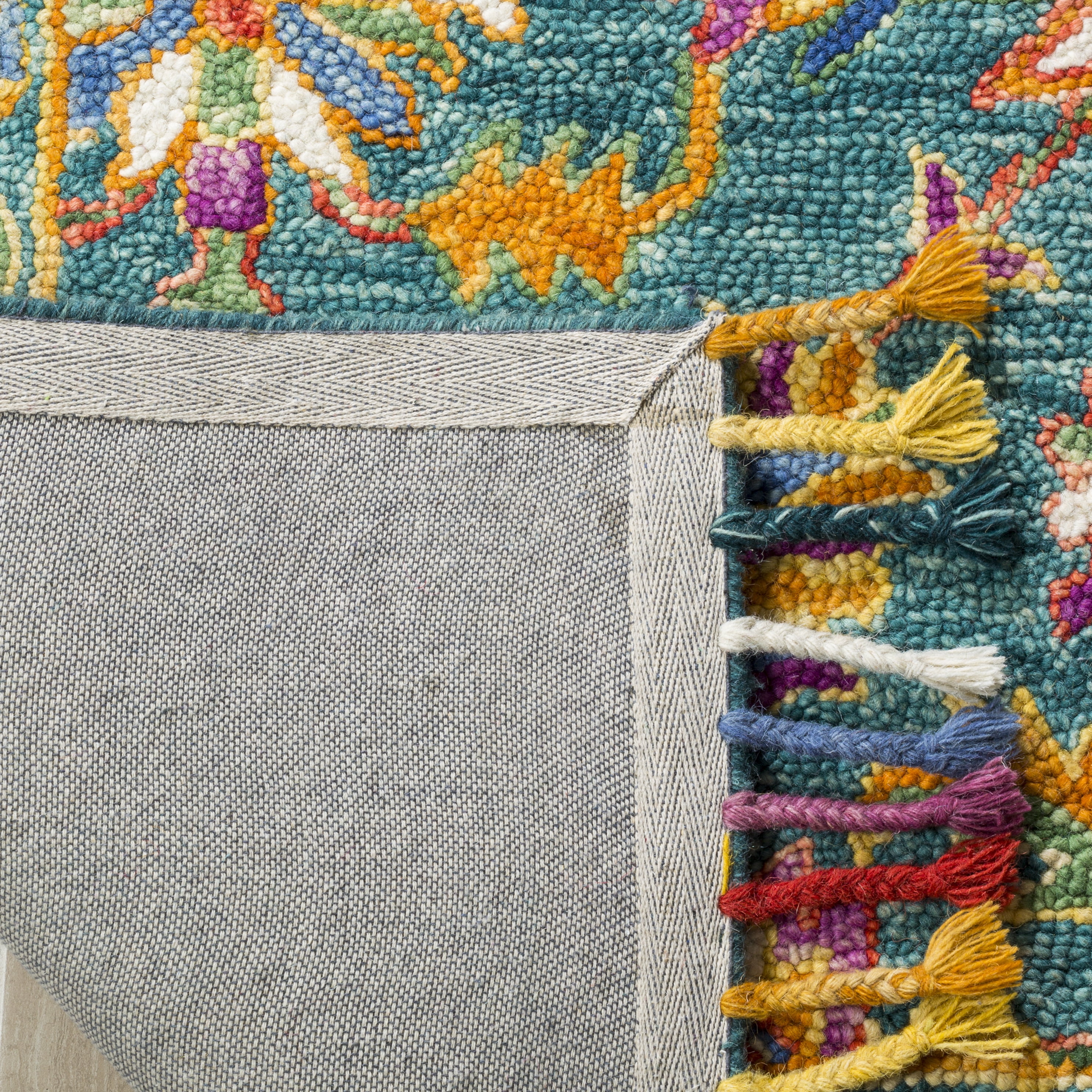 Safavieh Aspen Mario Floral Wool Area Rug, Turquoise/Purple, 10' x 14'