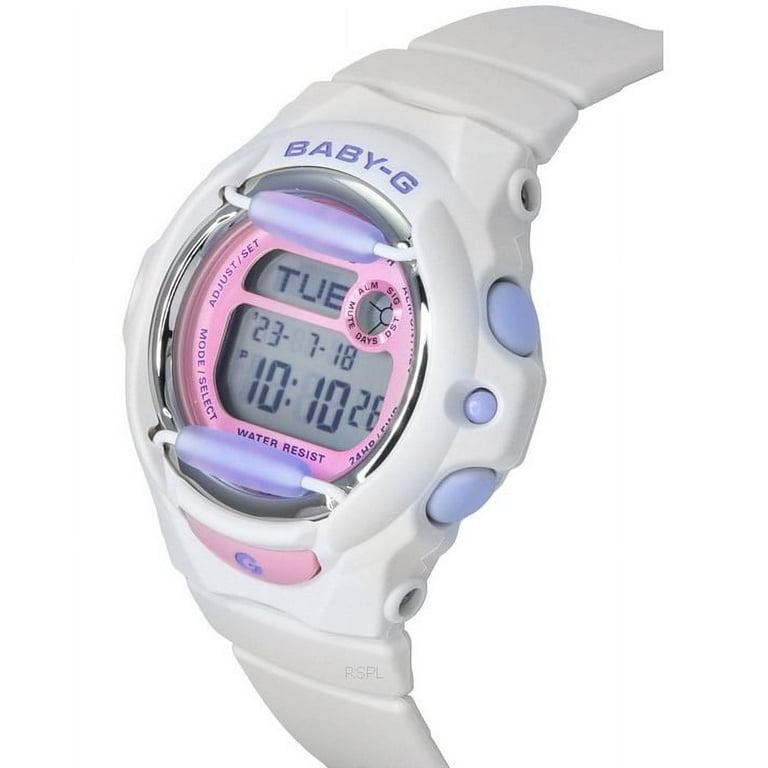 定番の中古商品 Digital Basic Baby-G Casio White BG-169PB Quartz Strap Resin 時計