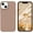 Khaki, variant on for iPhone 13 Mini Case, iPhone 13 Mini Liquid Silicone Case, Soft Gel Rubber Slim Microfiber Lining Cushion Texture Cover Shockproof Protective , Warm Orange