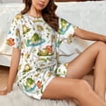 thumbnail image 4 of Sikiie Cute Frog Womens Pajama Sets Short Sleeve Top With Pants Sleepwear 2 Piece Lounge Set-XX-Large, 4 of 6