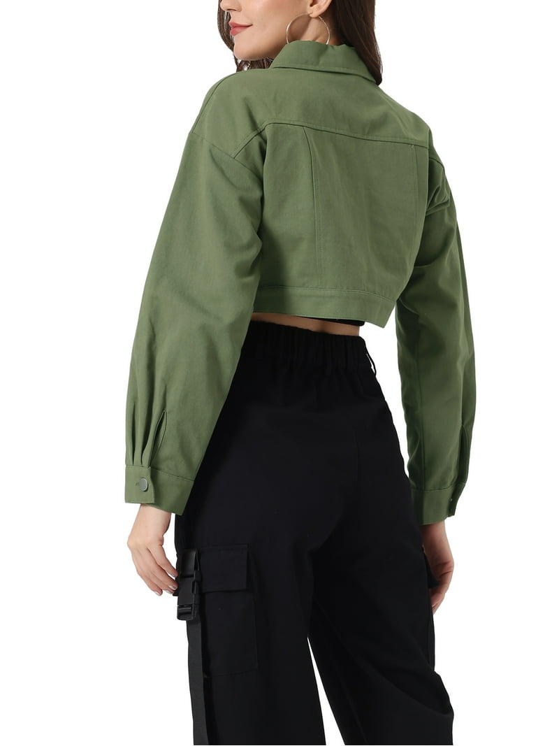 【2plan】Joy button mohair crop jacket Cali Cropped Jacket in Dark Americana