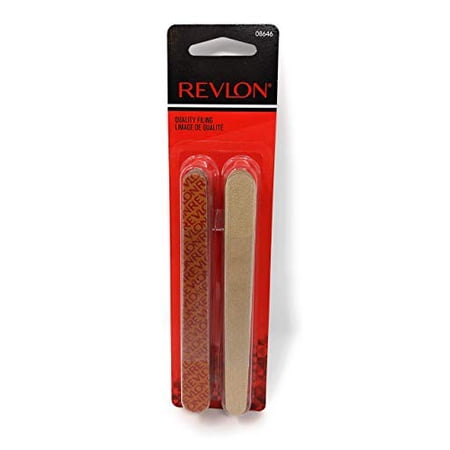 Revlon Compact Emery Boards Nail File, Dual Sided for Shaping and Smoothing Finger and Toenails, 24 Count