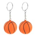 thumbnail image 1 of 2X Cadena de Enlace de Bola en Forma de Baloncesto de Estres Deportivo Naranja Negro, 1 of 1