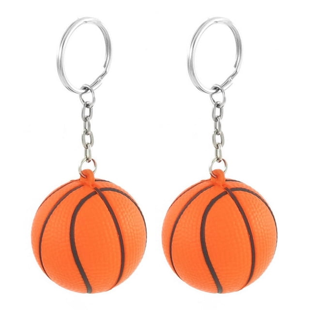 2X Cadena de Enlace de Bola en Forma de Baloncesto de Estres Deportivo Naranja Negro