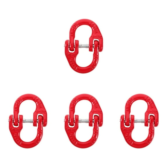 4pcs Connecting Link Safety Chain Attachment 2T Load Steel Tow Hitch Connector