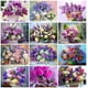 thumbnail image 2 of EverShine-pintura con diamantes de imitación, mosaico de flores, Cuadrado completo, imagen nueva 2023, bordado de diamantes, lila, lavanda, arte de pared, 2 of 4