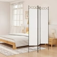 thumbnail image 1 of vidaXL 3-Panel Room Divider White 120x200 cm Fabric, 1 of 5