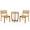 Teak + Seats 2 + Acacia Wood, variant on Rustic Outdoor Wood Coffee Table with X-Metal Legs, Teak Finish, 43.25L x 24W x 18.25H, Brown+Black for Patio