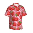 thumbnail image 2 of Strawberry Men'S 3d Print Casual Button Down Shirts, Novelty Hawaiian Short Sleeves S, 2 of 8