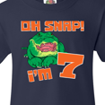 thumbnail image 3 of Inktastic Oh Snap! I'm 7 Cute Green Alligator Youth T-Shirt, 3 of 4