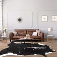 thumbnail image 3 of Alfombra de piel de vaca BENRON Premium, terciopelo de cristal negro, 160 x 190 cm, 3 of 8