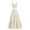 Beige, variant on UDAUDU Women's Casual 2 Piece Outfit Adjustable Strap Crop Top And Flowy Tiered Skirt Set Army Green M
